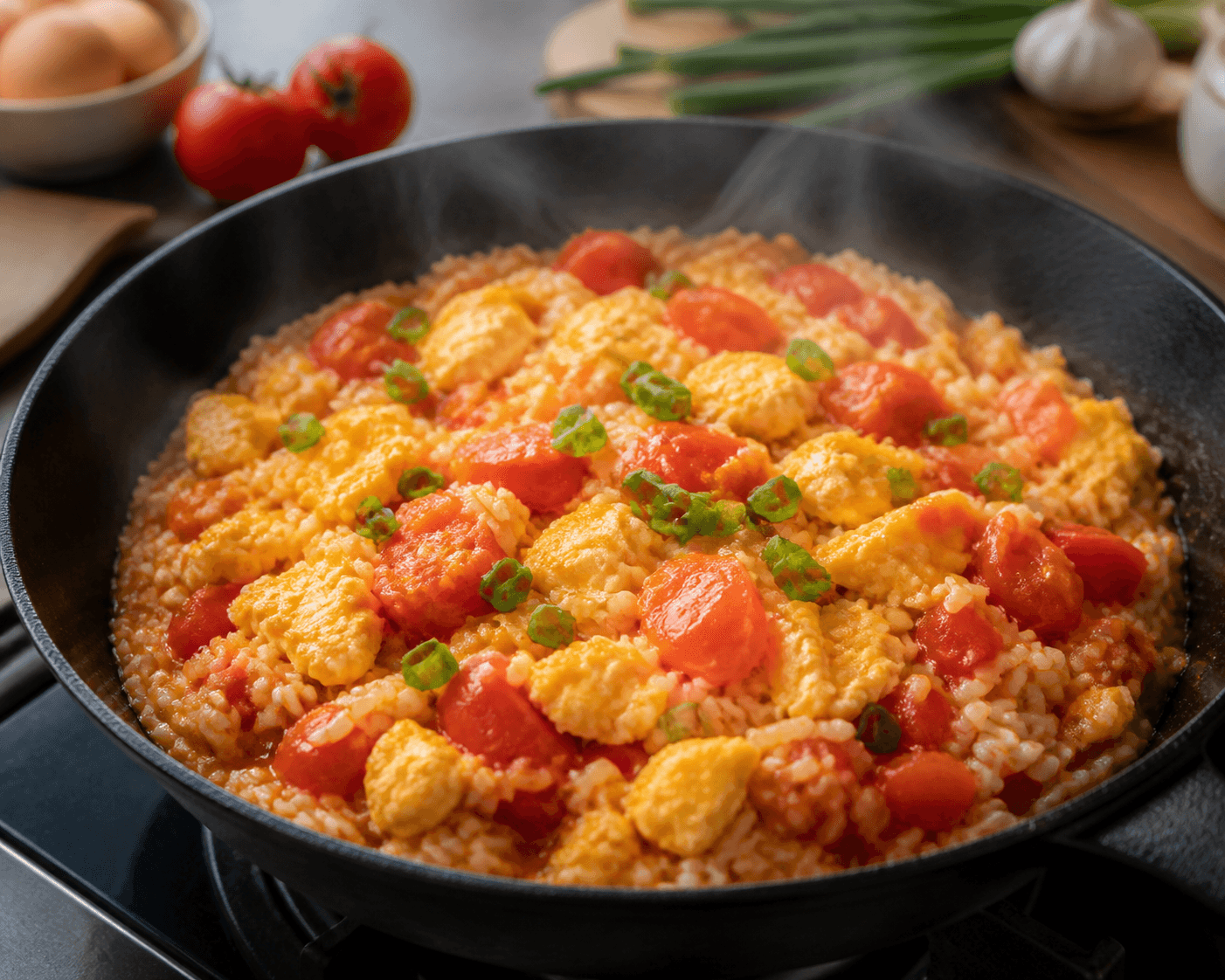 Quick Tomato Egg Rice