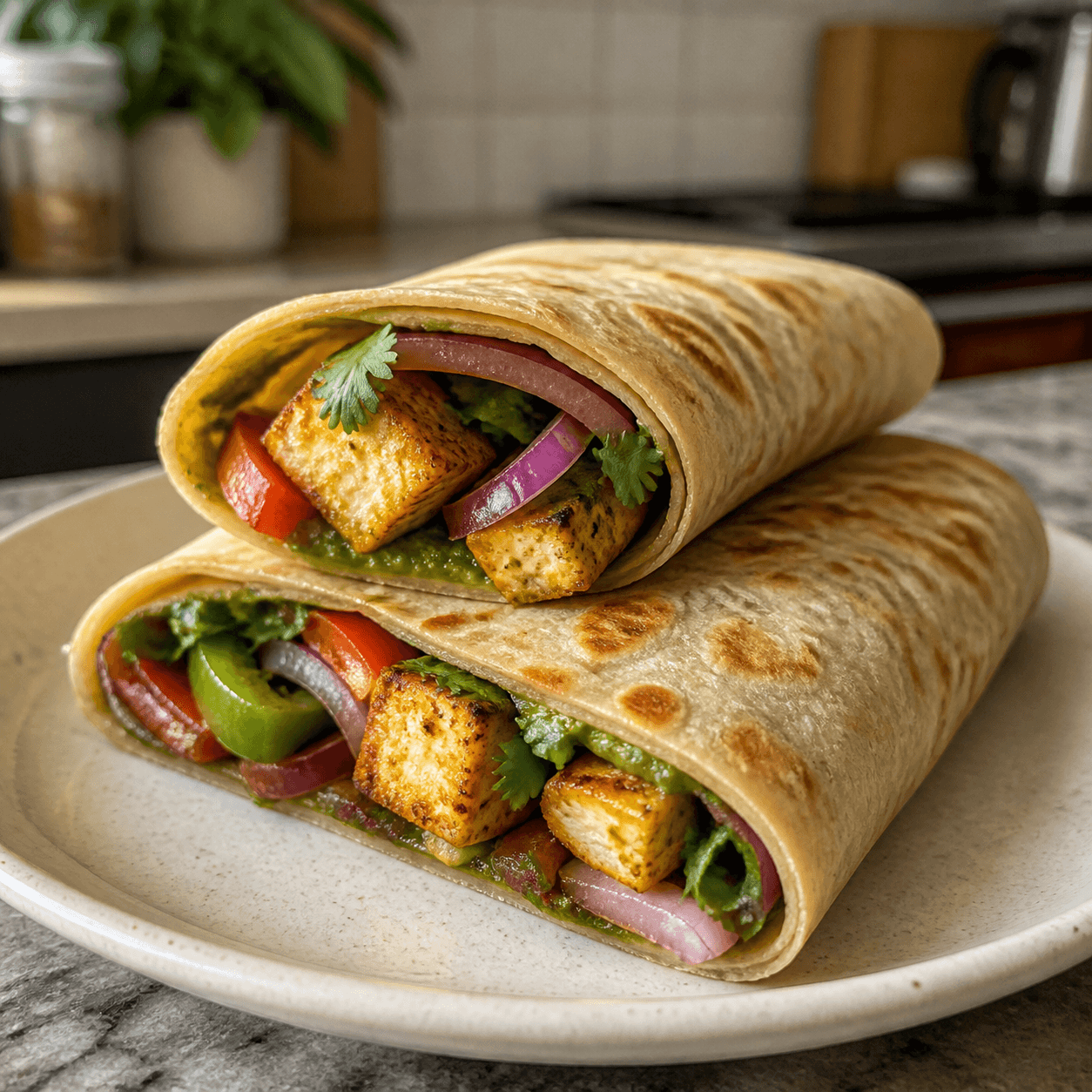 Frankie de paneer ao estilo de Mumbai