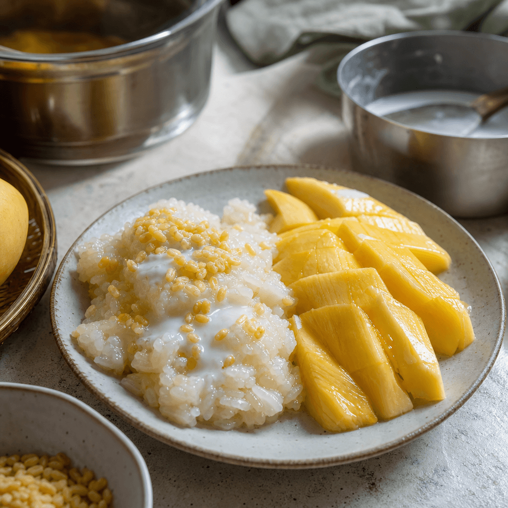 Klebreis mit Mango