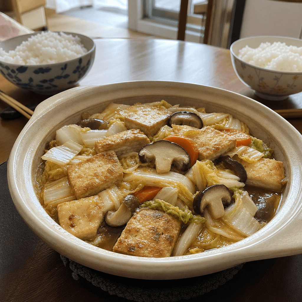 Chinakohl-Pilz-Tofu-Eintopf