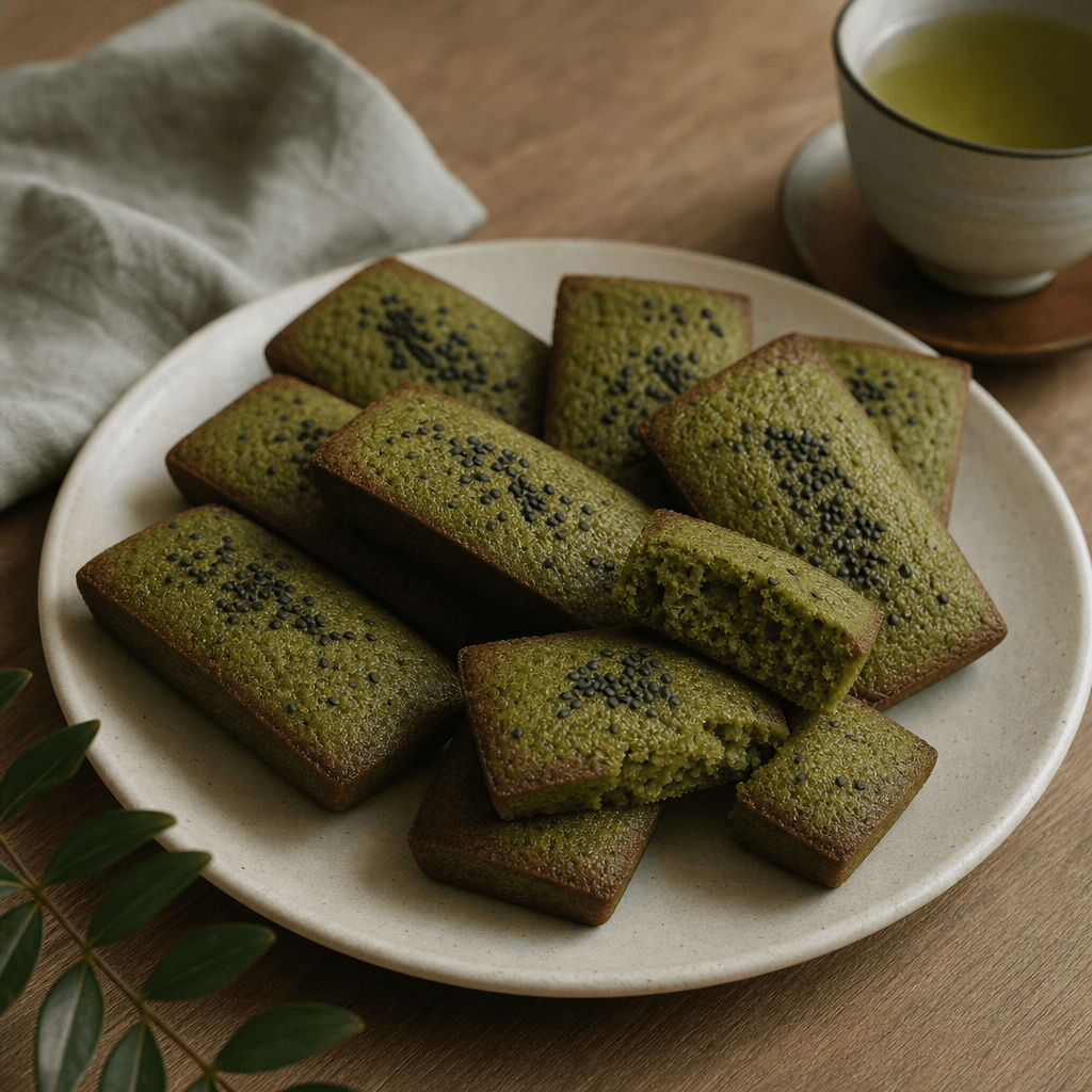 Financier Matcha Beraroma Wijen Hitam