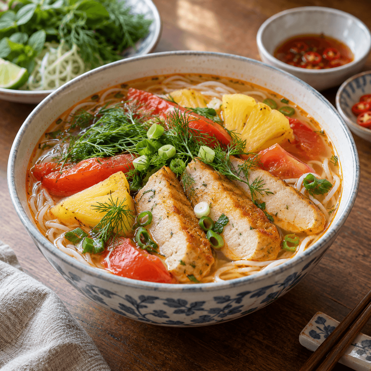 토마토 딜 어묵 쌀국수
