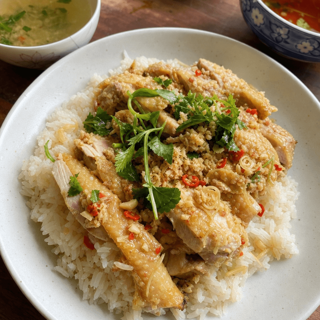 Hähnchenreis mit Zitronengras und Chili