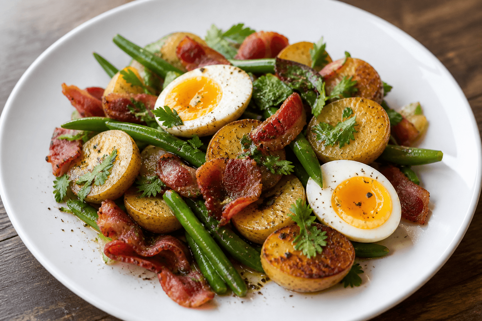 Warm New Potato, Green Bean and Soft Egg Salad