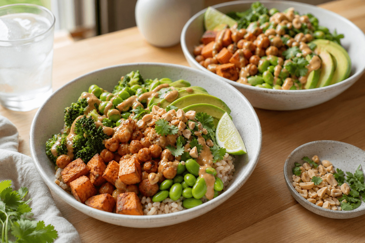 Seoul Pantry Thai Erdnuss-Kichererbsen-Reisbowl