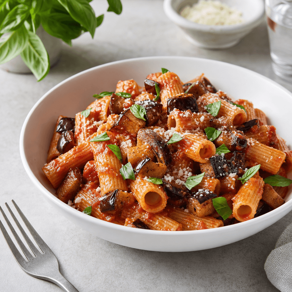 Wochentags geröstete Pasta alla Norma