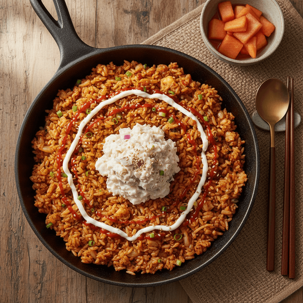 참치마요 김치볶음밥 (혼밥 레벨 Max)