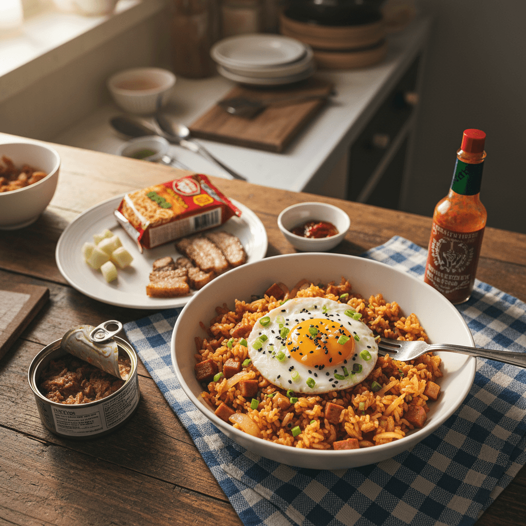 자취생 초간단 김치볶음밥 (feat. 냉털)